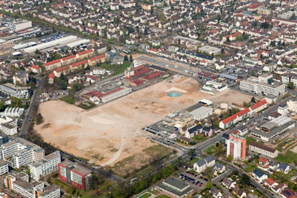 Luftaufnahme vom Stadtquartier